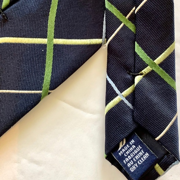 Nautical 100% Silk Blue Patterned Tie - Picture 6 of 6